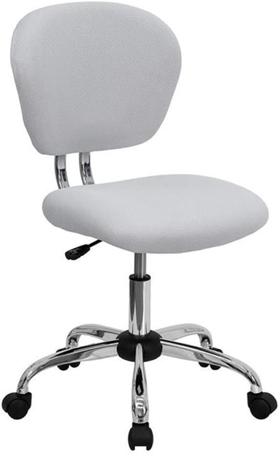 Mid-Back Mesh Office Swivel Chair in White