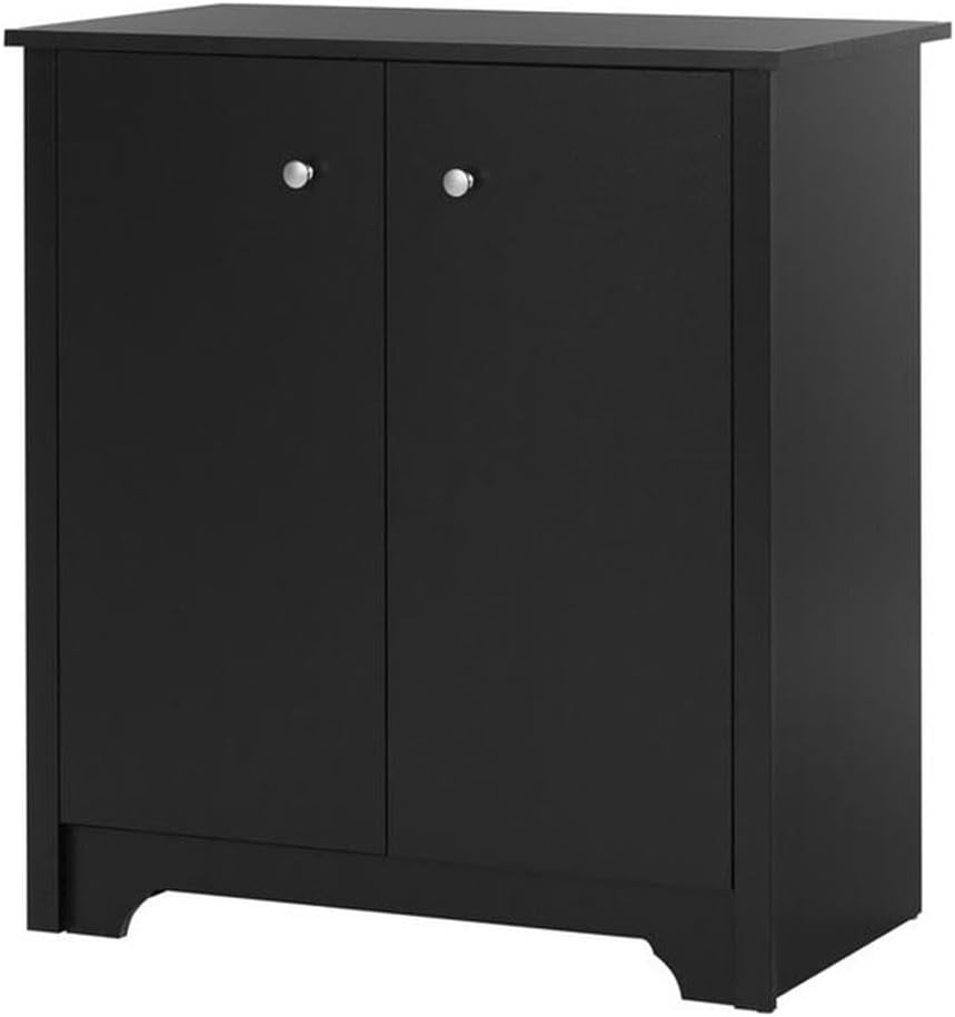 Modern Sideboard with Cabinet Storage Space for Living Room, Wood Credenza for Printer for Home Office, Black